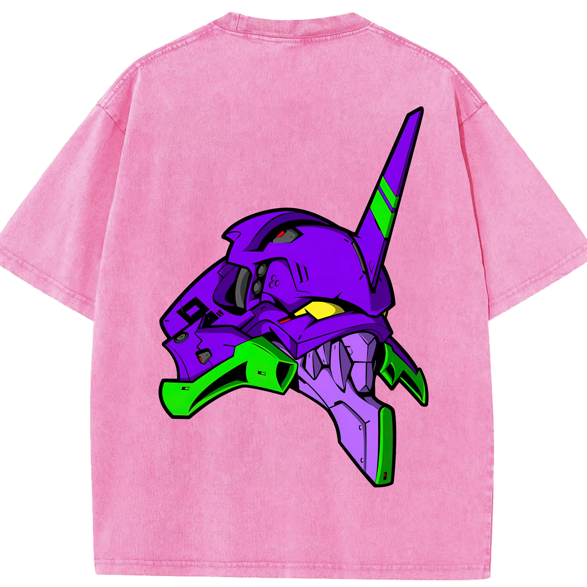 （画像用） EVA 新世紀エヴァンゲリオン 綿100% ヴィンテージ風 半袖Tシャツ（背面プリント）